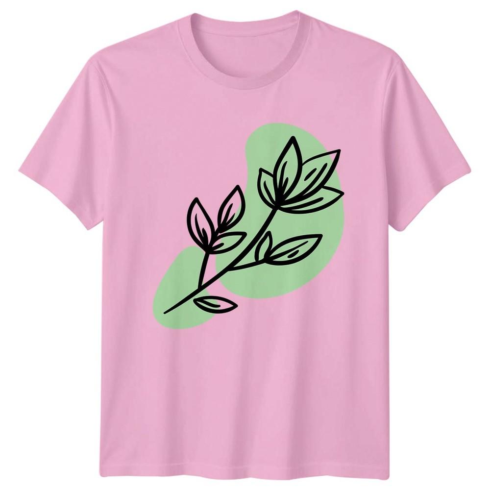 Minimalist Botanical Plant Leaf Stem TShirt Botanical Nature Birthday Gift