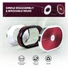 Hoher Durchfluss Chrom 12"x2" Ovaler Luftfilter-Gehäusebausatz 5-1/8" Vergaserhals mit Durchflussdeckel für GMC Chevy Ford Chrysler Dodge