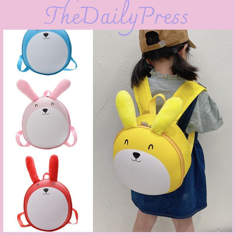 Cute Rabbit With Raised Ears Cartoon Children Casual Backpack For Daily Use