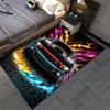 Fiery vibrant powerful sports car carpet Yoga living room room decor children's crawling mat doormat area rug games mat
