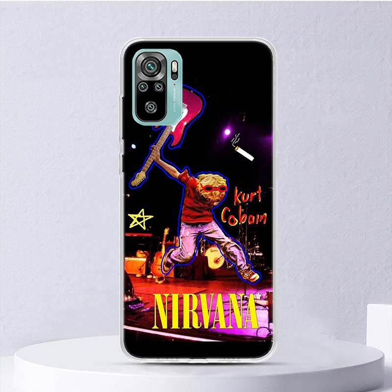 Retro Singer Kurt Cobain Soft Case For Xiaomi Redmi Note 14 14S 13 12S 11S 10S 12 11 10 Phone Cover 11T 11E Pro Plus 9 9S Shell