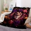 1Pc Lion Amidst Floral Splendor Flannel Blanket, Soft And Comfortable, Casual Warm, Camping Travel, Christmas, Halloween Xmas Gift. G1130