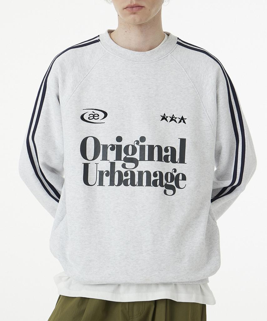 URBANAGE Original Raglan Sweatshirt_White Melange