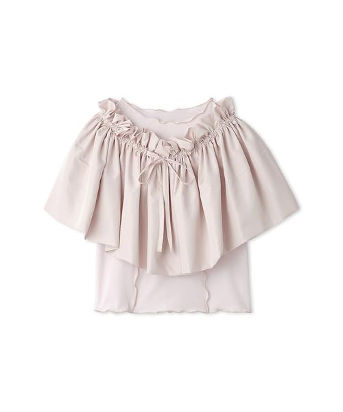 

Топ с баской из искусственного меха RWCT251109 Розовый Женский розовый