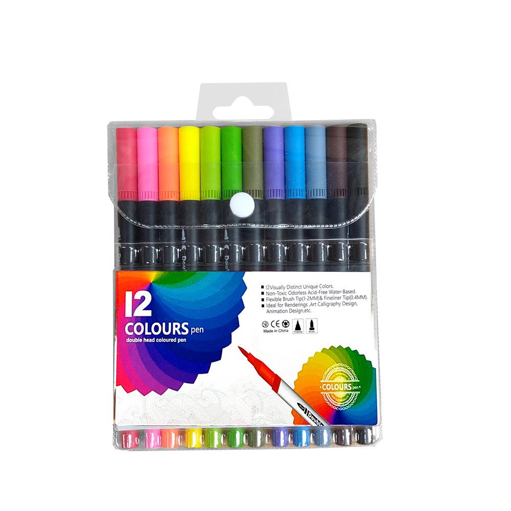 Children's Double-ended Washable Watercolor Pens with Soft Tips