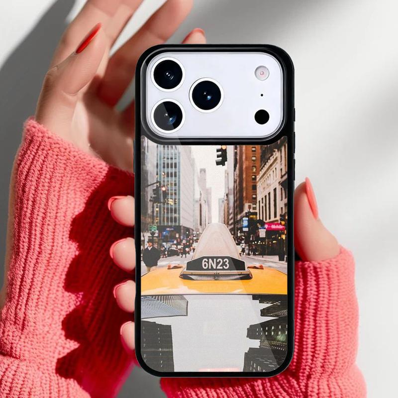 NYC Yellow Taxi Cabs Phone Case for iPhone 17 Air 16e 15 14 13 Pro Max Back Cover for 12 11 Pro Coque