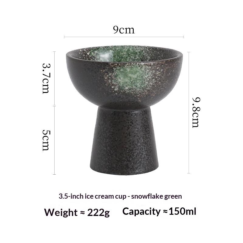 High Feet Ceramic Bowl Dessert Bowl Ice Cream Cup Dinner Plate Serving Plates Fruit Plate Salad Bowls Soup Bowl Snack Tray Dish