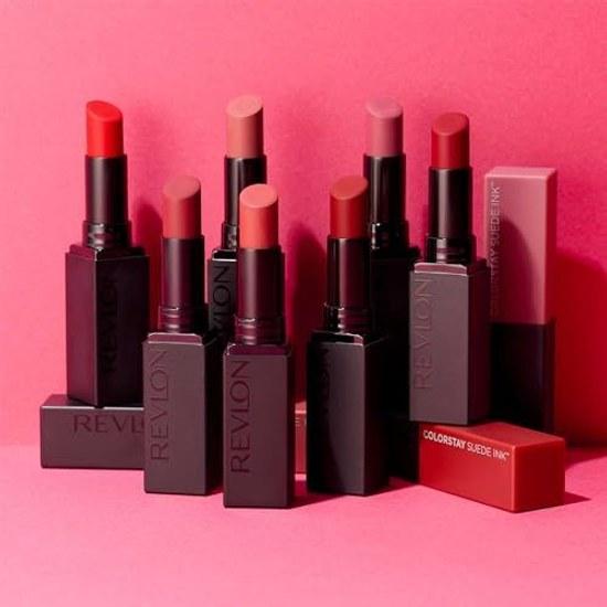 Revlon ColorStay Suede Ink Lipstick 005 Girl Smoky Rose Type (Warm ToneCool Tone) Long-lasting Transfer-resistant Soft Matte 2.55g Lip Color