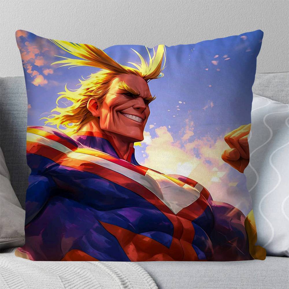 All Might Anime My Hero Aacademia Pillow Case Fashion Square Pillowcase Bedroom Sofa Room Ins Decoration Leisure