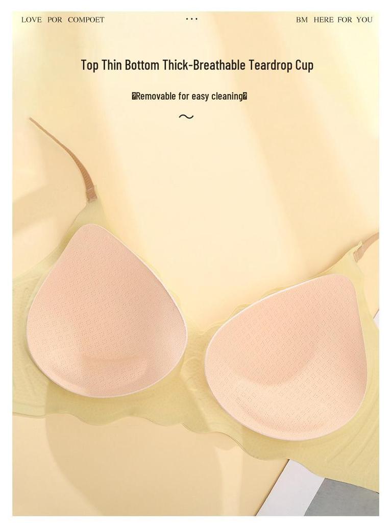 Crystal Jelly Seamless One-Piece Sports Bra: Thin, Anti-Sag, Wire-Free, Beautiful Back, Small Chest Support