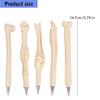 4Pieces Funny Bone Pattern Ballpoint Pens Comfortable Grip And Quick Drying Inks For Home Offices School Daily Writing