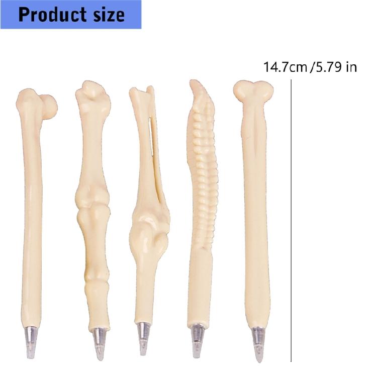 4Pieces Funny Bone Pattern Ballpoint Pens Comfortable Grip And Quick Drying Inks For Home Offices School Daily Writing