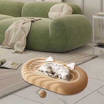 Cat Scratcher Board Lounge Multipurpose Wear Resistant with Play Ball Scratch Pad for Training Claws