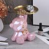 Bear Storage Tray Geometric Bear Key Bowl Multifunctional Key Holder Figurine Decorative Jewelry Candy Tray for Tabletop Decor