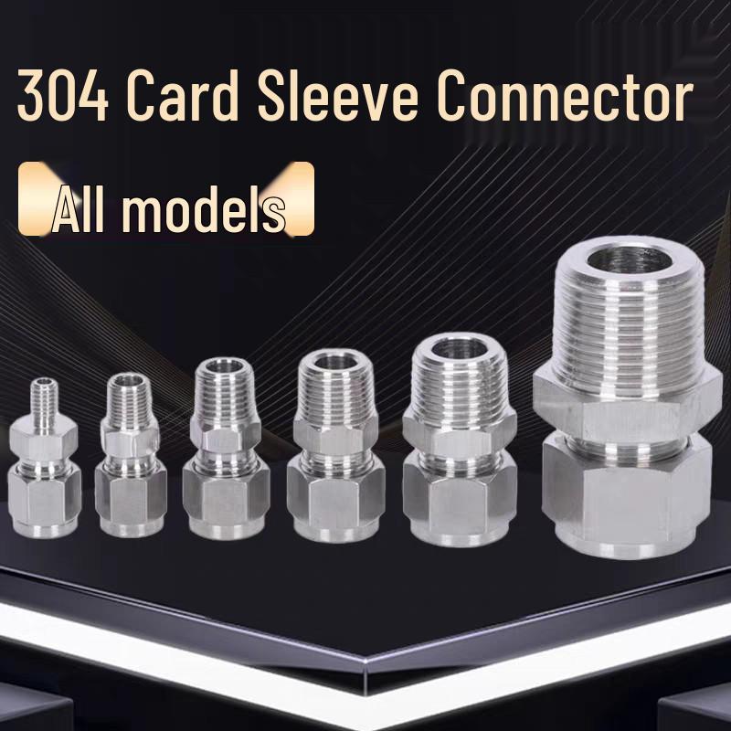 304 Stainless Steel T-Type Tee Connector for Metric/Imperial Pipes