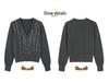 Nanyou Sequin Knit Cardigan - Women's Spring/Autumn Long Sleeve Wool Sweater