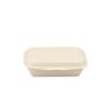 Disposable Lunch Pack of Rice Water and Oil Commercial ECO&BASIC Boxes, 450ml, Laminated, 50, Microwaveable, Takeout, Bagasse, Unbleached, Resistant,