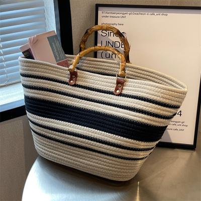 Bolsas de praia de palha para mulheres Designer de luxo Crochê Bolsas Bohemia Estilo Ráfia Rattan Grande Capacidade Shopper Totes