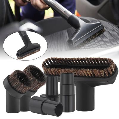6 Stück Staubsaugerbürste Rosshaar Rundbürsten-Set Austauschbares Staubsauger-Adapter-Set 15 cm Staubsauger-Bodenbürsten mit Adapter