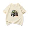 Kids Cotton T Shirt Watercolor Offroad Car Print Crew Neck Short Sleeve Tee Casual Breathable Boys Girls Summer Tops