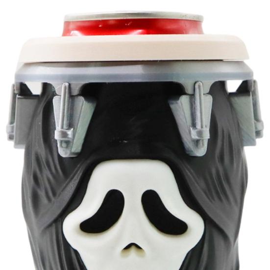 Creative Halloween Gift 3D Printed Scream Can Cup Holder, Ghost Face Drink Holder Figurine, Spooky Desktop Ornament for Holiday Home Party Decor