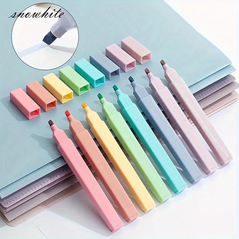 6Pastel Highlighters Cute Highlighters, Assorted Colors, Bible Highlighters and Pens No Bleeding, Gentle Soft Chisel Tip Pastel Markers