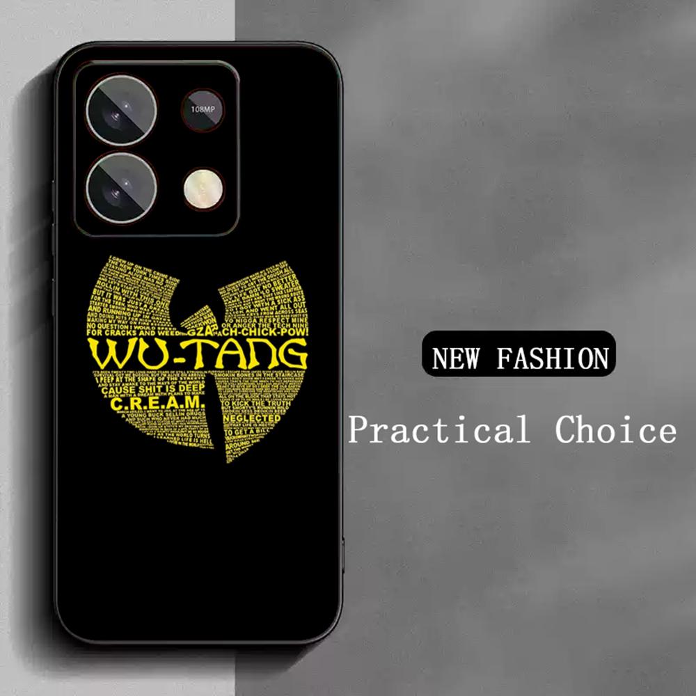Fashion Trends WU-T-TANG CLANs Ins Phone Case For Redmi Note 14 13 12 11 Pro Plus S 5G 14C A3 Soft Black Phone Cover
