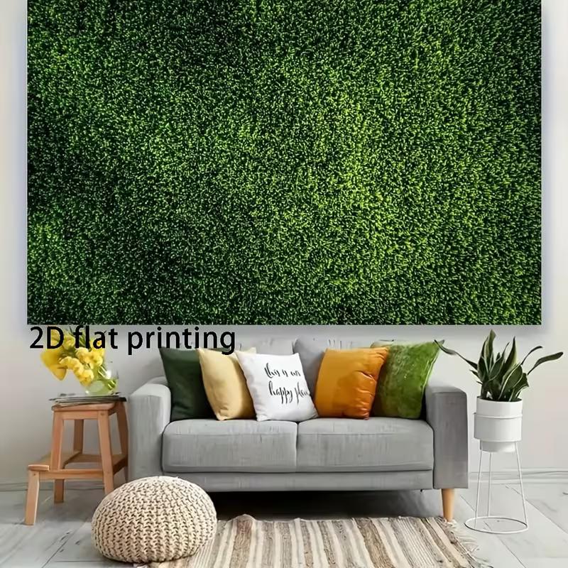 2D Green Grass Wall Photography Backdrop, Artificial Greenery Wall Background Cloth
