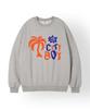 TOPBOY City Boy Oversized Fleece-Lined Printed Sweatshirt