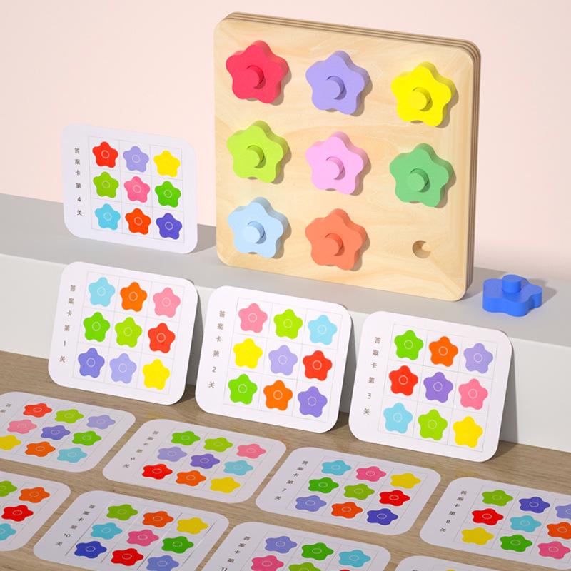 

Деревянная игра на сопоставление цветов для малышей: Развивает координацию рук и глаз и раннее обучение для детей 1-3 лет