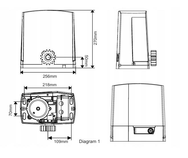 Nöckel Dp1000 Sliding Gate Operator Kit 1000Kg Wifi Bluetooth 2Xpilot 5X Strip