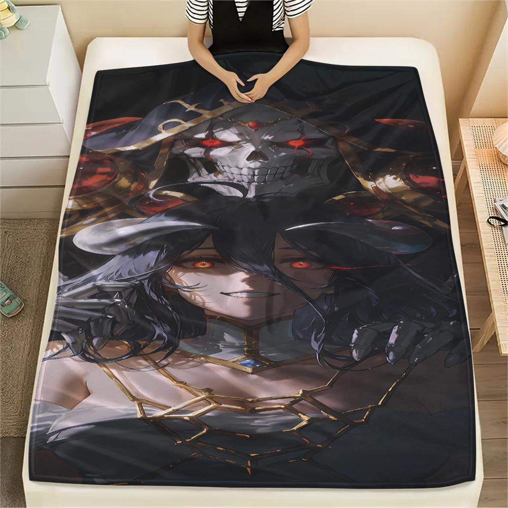 1PC OVERLORD Print Flannel Blanket, High quality All Seasons, Home Decor, Warmth and Comfort, Perfect for Christmas Gifts