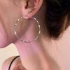 A Big Face Makes a Small Face! Metal Big Hoop Earrings New Hot Style High-end Earrings Temperament Exaggerated Earrings for Women