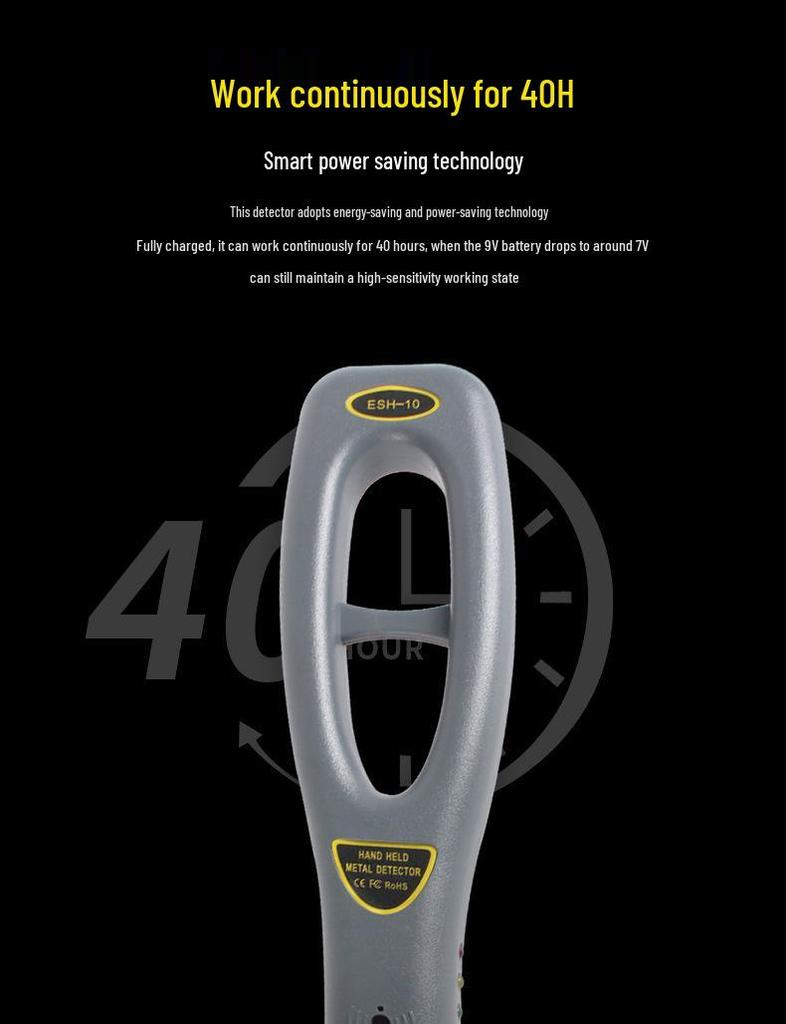 ESH-10 Handheld Metal Detector & High Precision Wood Stud Finder for Security Checks