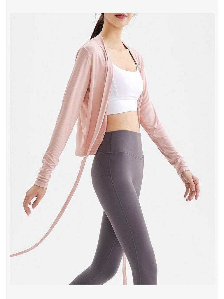 Traje de Yoga Fino de Forro Polar de Manga Larga para Mujer Otoño/Invierno 2023 con Cobertura Deportiva Transpirable.