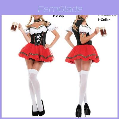 Stylový německý Oktoberfestový kostým pivní služky Ideální pro Cosplay akce