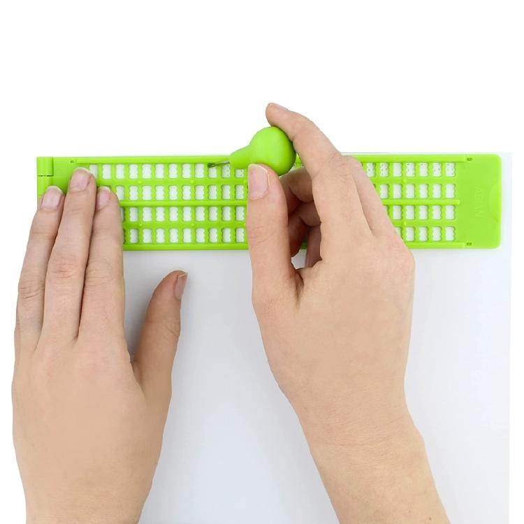 Braille Slates and Pen Writing Set for Blind Children, Plastic Braille Slates
