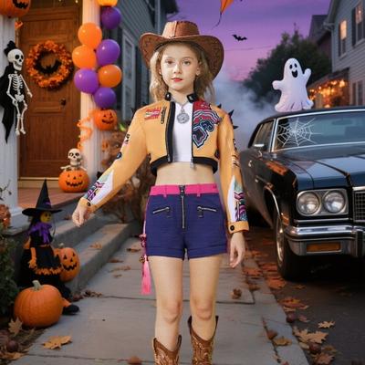 Rumi Inspired Cosplay Costume Korean Style Demon Hunter Outfit Halloween Party Dress Up Accessory for Girls