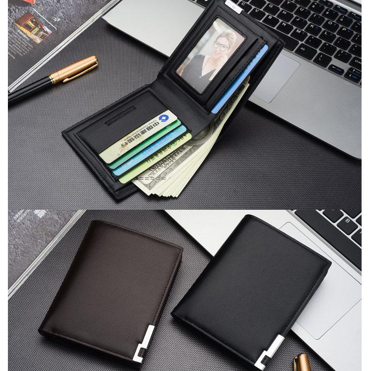 New Men's Wallet Short Multi-function Fashion Casual Draw Card Wallets Card Holders For Men Cardholder Bags Purse