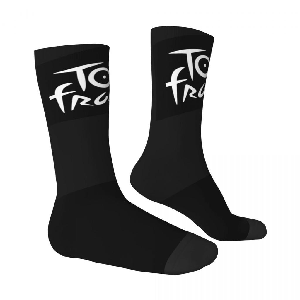 Cycling Tour France Socks Vintage Stockings Unisex Men Soft Breathable Running Socks Spring Design Non Slip Socks
