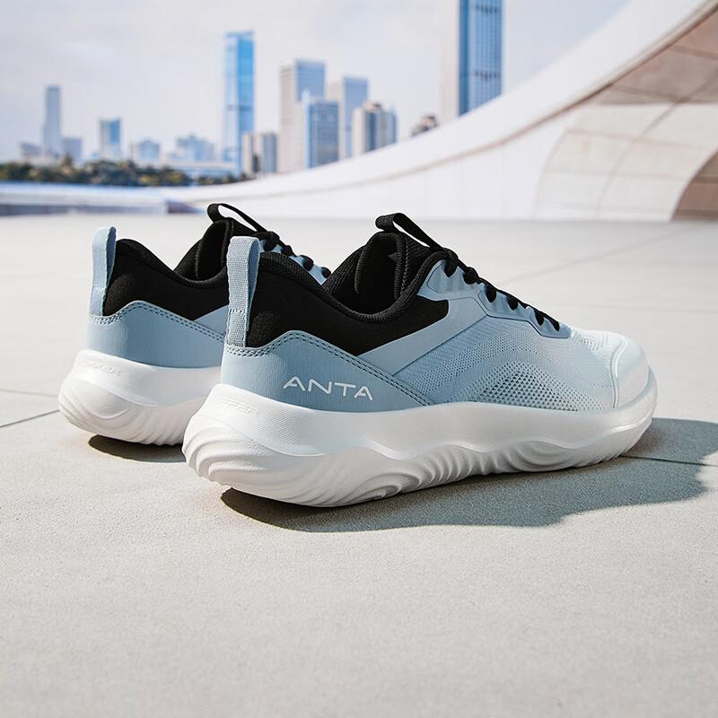 Anta Shen Xing LITE Cushioning, Wear Resistant Low top Casual Running Shoes Men's White Blue Sneakers 112527712-3