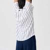 Nike New York Yankees Striped Logo Button-Up Casual Comfortable Sports Short Sleeve Kids Tops White 3Z3B3ZWAB-NYY