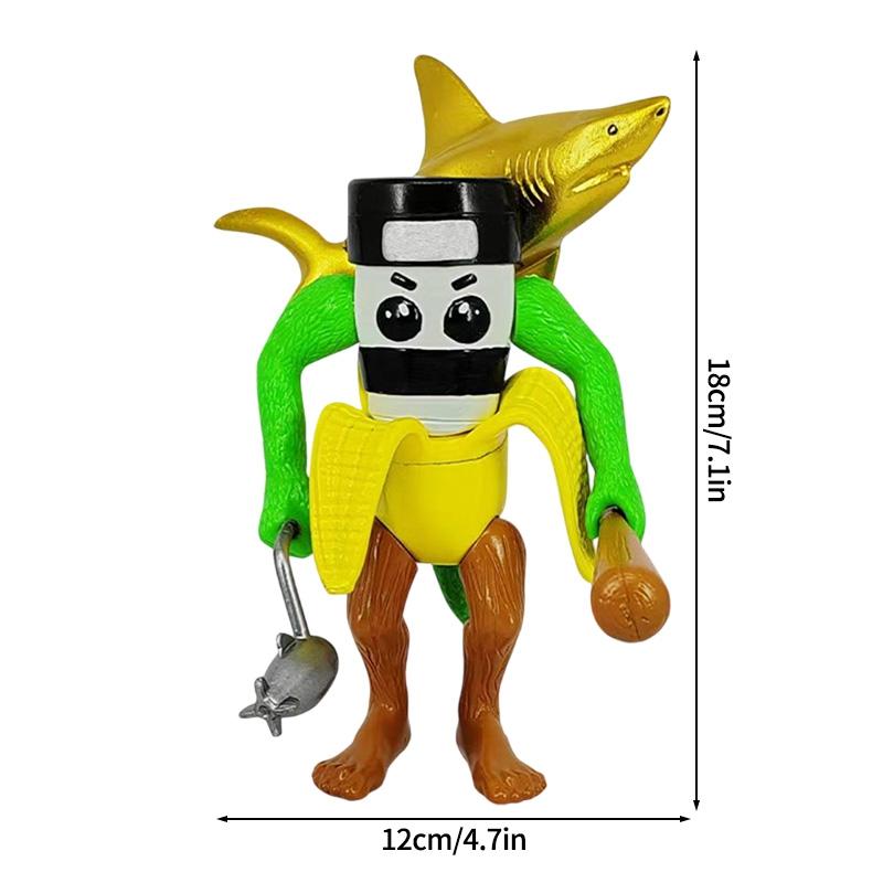 Italian Brainrot Figure Figurines Tung Tung Tung Sahur Tralalero Tralala Abstract Combination Models Toy Desktop Ornaments