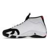 Air Jordan 14 Retro Black Toe 2024 Men Sneakers White Varsity-Red Metallic-Silver 487471-160