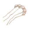 Pearl Flower Wavy Hair Combs U Shaped Hairpins Hair Clips For Women Elegant Style Headband Forks Hair Styling Tools Headdress