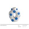 Matte Ceramic Vase Blue Hand Painted Floral Decoration Flower Arrangement Living Room Dining Countertop Vase Ceramic Handicrafts