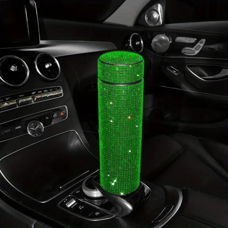 500ml Auto Izolovaná Láhev na Vodu 304 Nerezová Ocel Diamantová Tepelná Konzervace Držák na Vodu Bling Auto Příslušenství pro Ženy