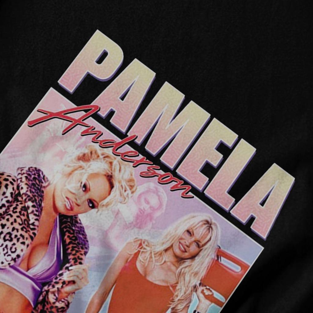 Men T Shirt Pamela Anderson Vintage Gifts Y2K Graphic Crewneck Unisex Clothes T Shirts