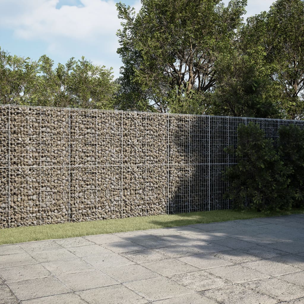 Gabion with Lid 600 X 50 X 200 Cm Galvanized Iron