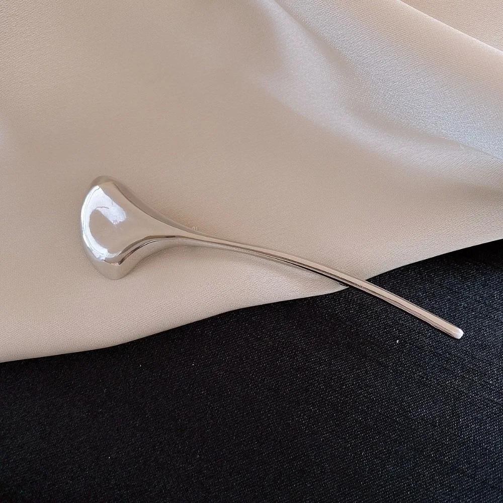 Uniform Corsage Ornament Ginkgo Leaf Brooch French Style Elegant Long Leaf Pin Gold Luxury Metal Glossy Brooch Gift